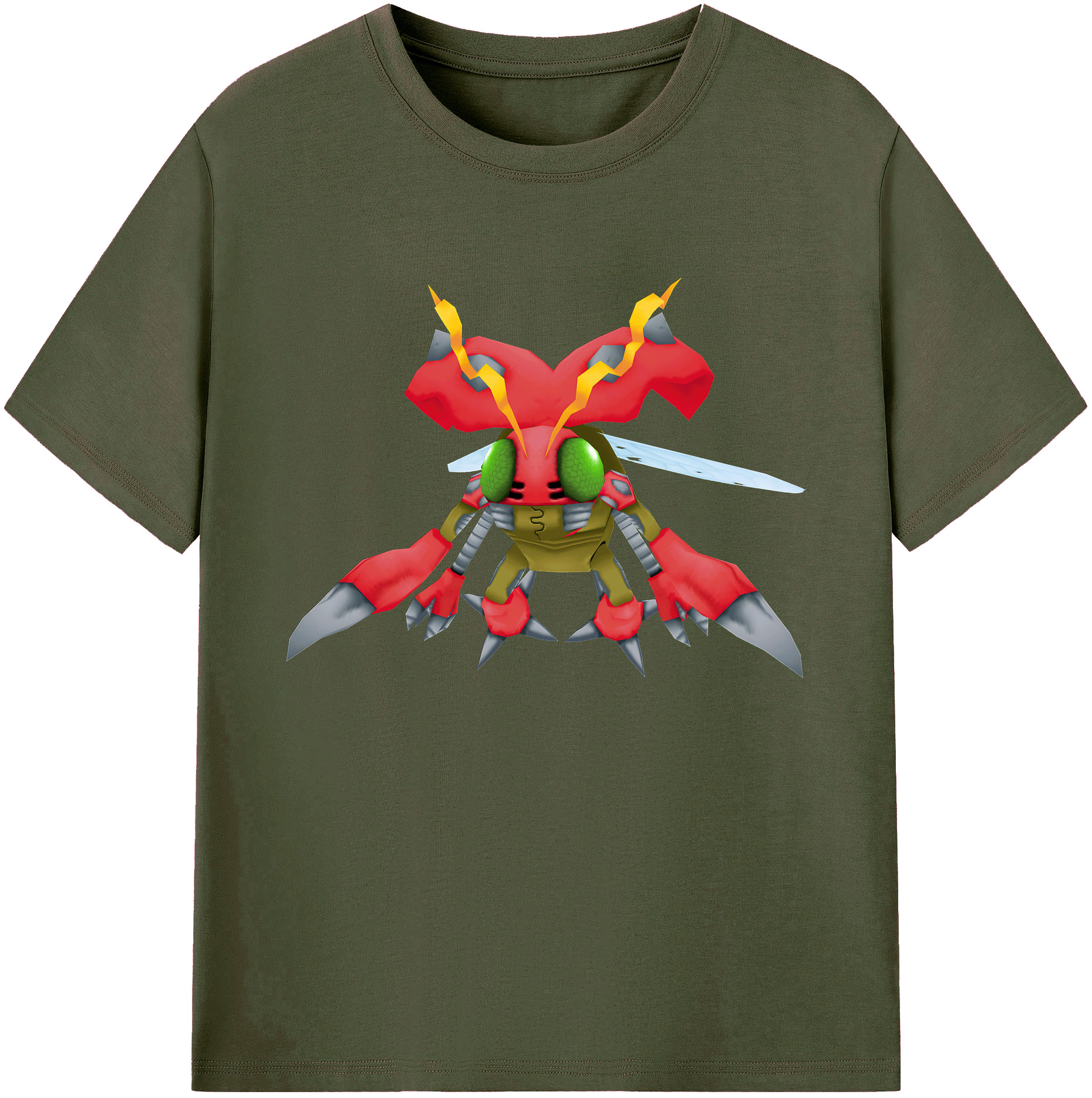 （画像用） Digimon デジタルモンスター/デジモン 綿100％ メンズ半袖Tシャツ｜肌触りやわらか＆通気性